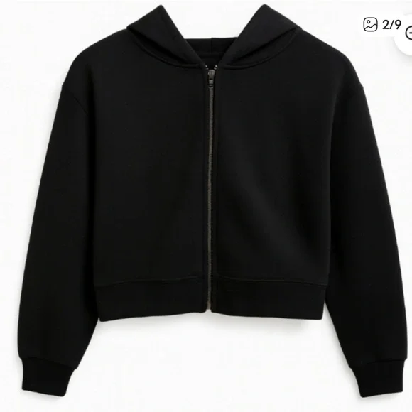 NWOT a new day Black zip up jacket - Picture 2 of 2